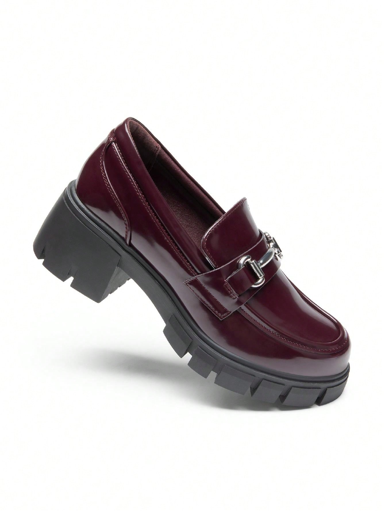 In Burgundy Women Flats