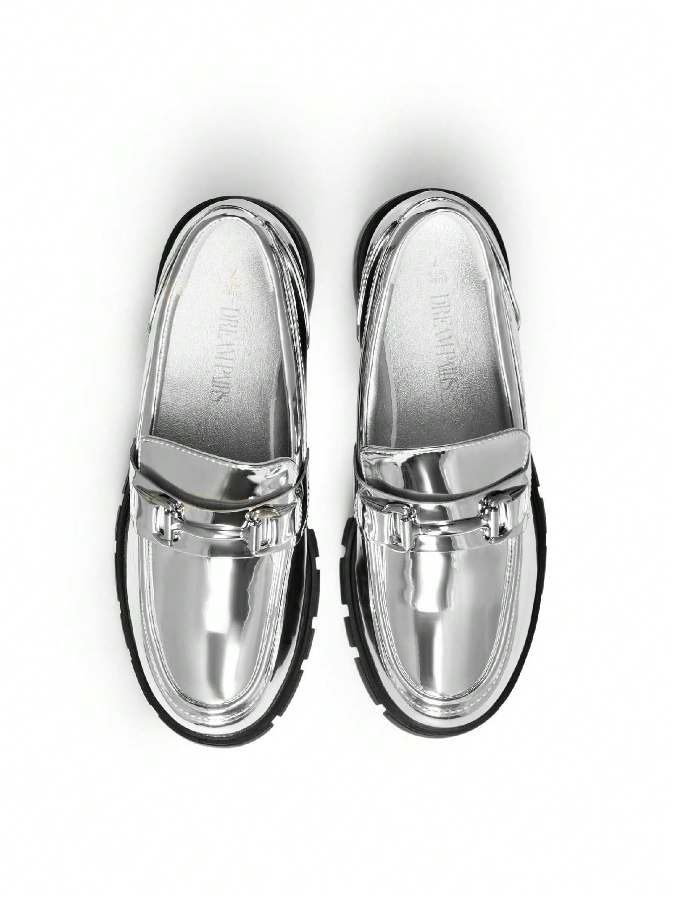 In Silver Women Flats