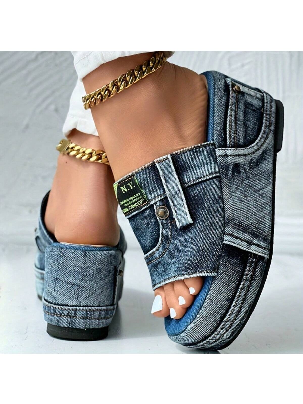 In Blue Women Platforms & Wedge Sandals