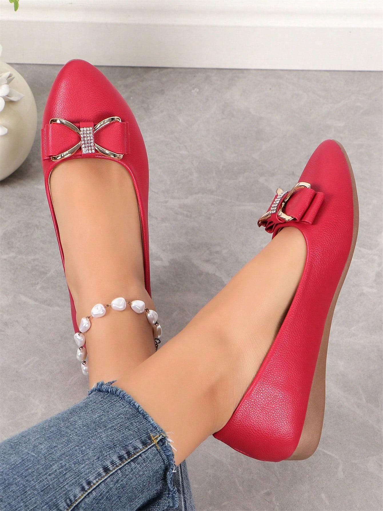 In Red Women Flats