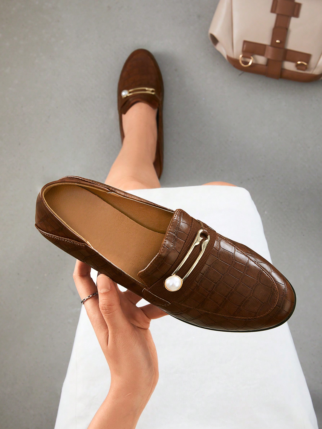 In Coffee Brown Women Flats