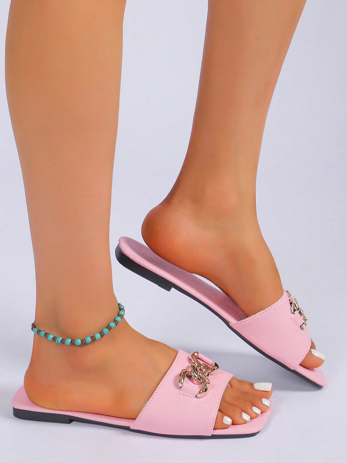 In Pink Women Flat Sandals