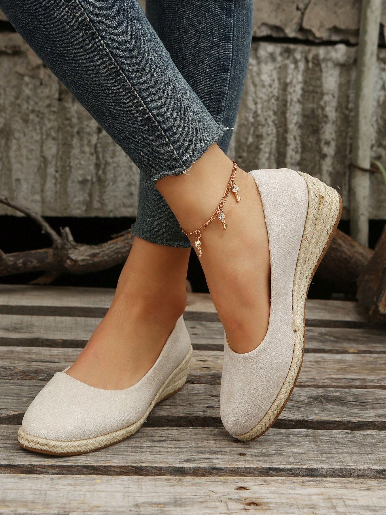 In Beige Women Wedges & Flatform