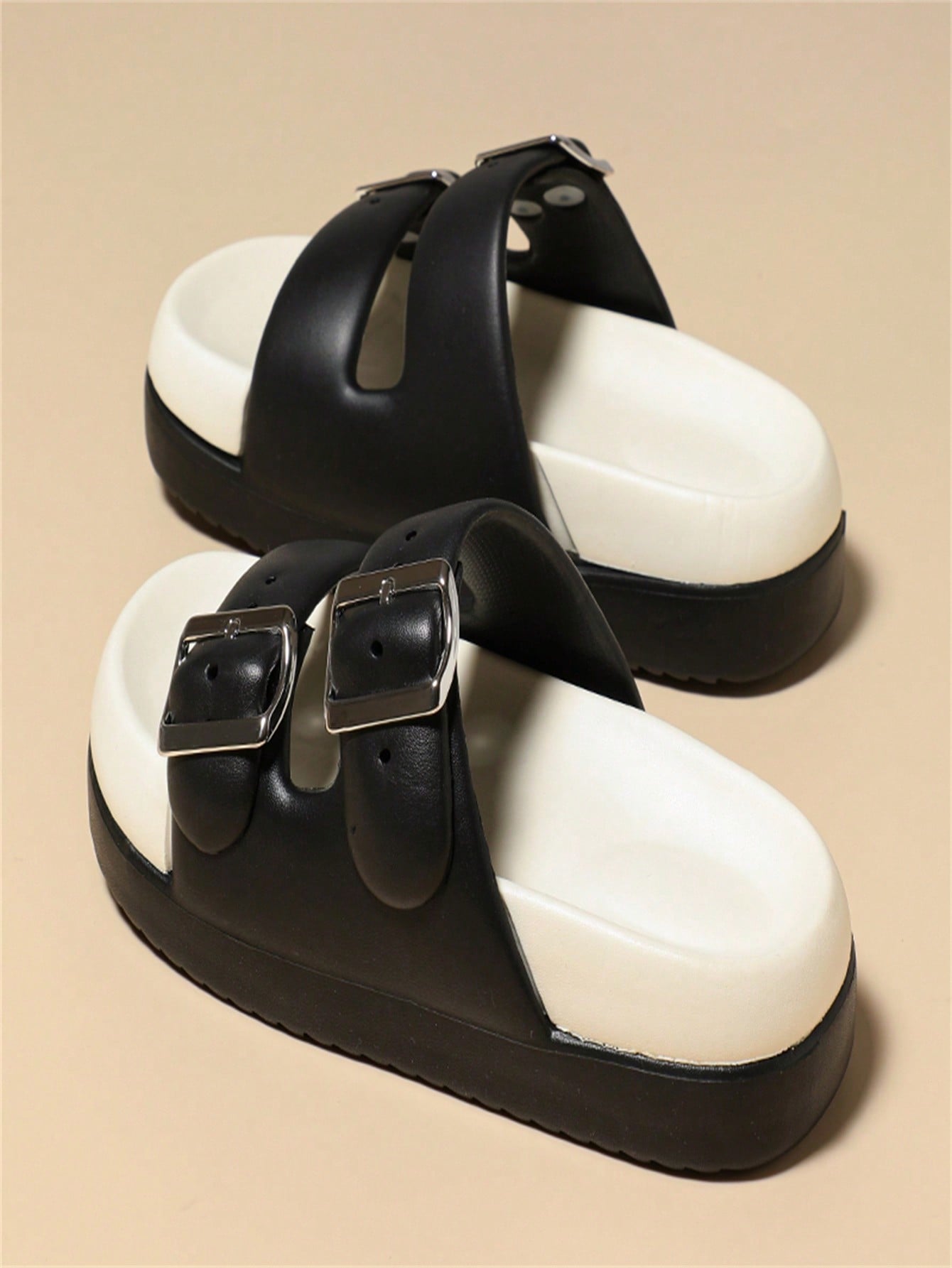 In Black and White Women Sandals