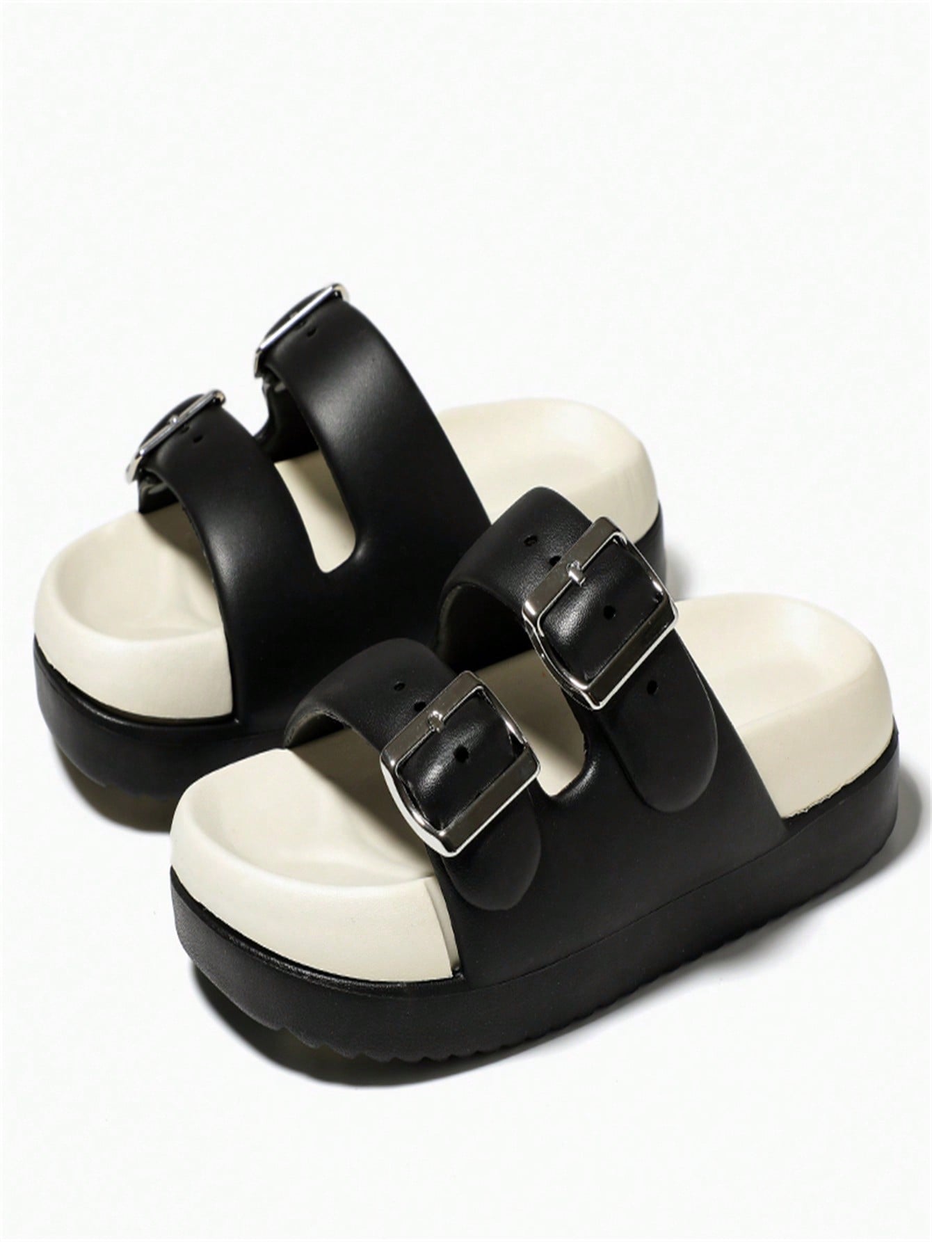 In Black and White Women Sandals