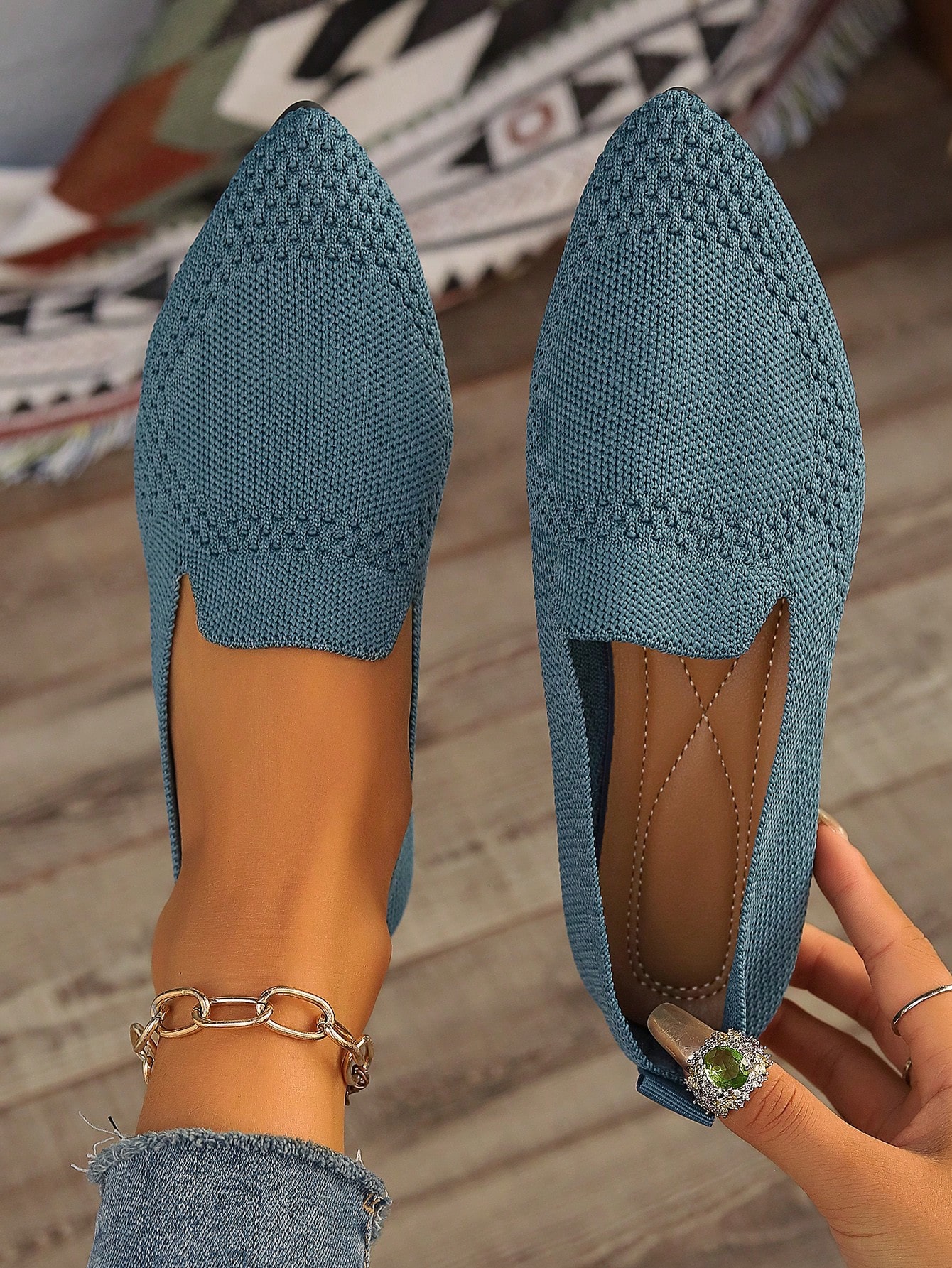 In Blue Women Flats