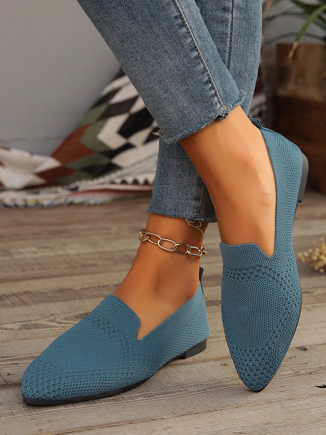 In Blue Women Flats