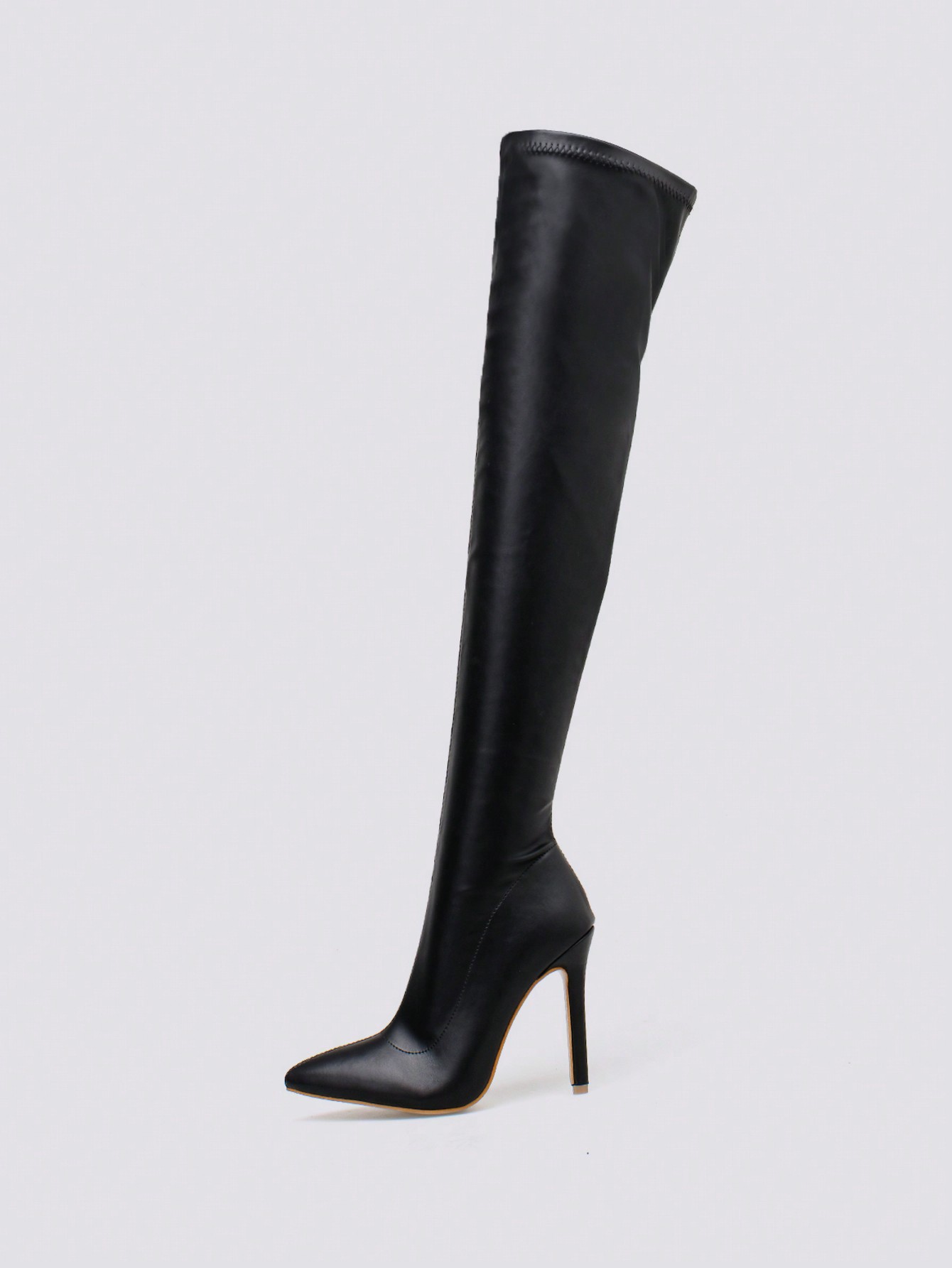 In Black Women Knee-High Boots