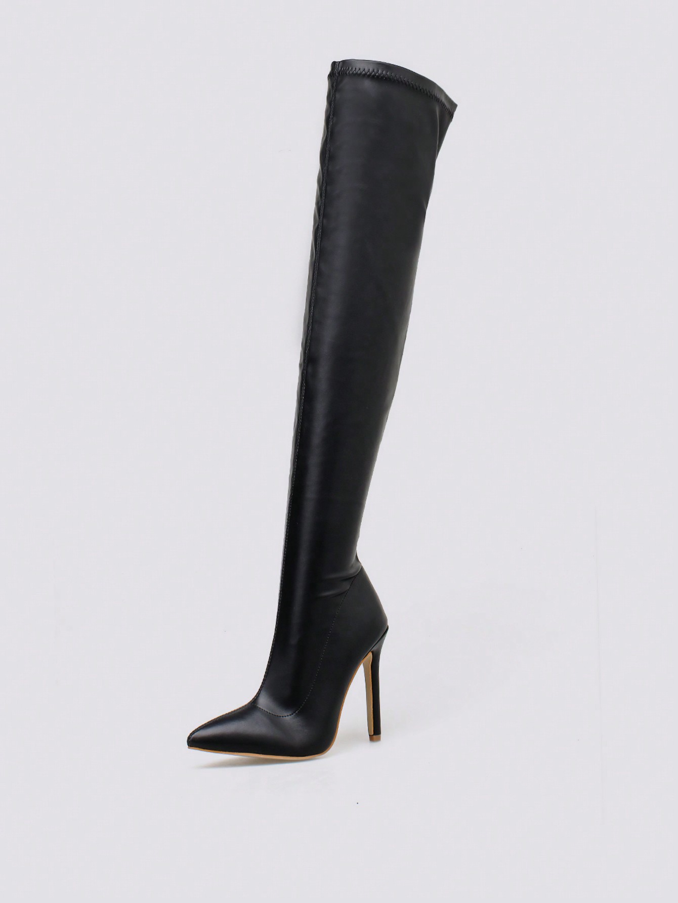 In Black Women Knee-High Boots