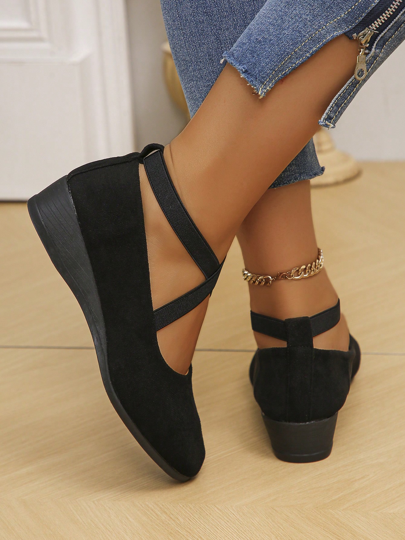 In Black Women Wedges & Flatform