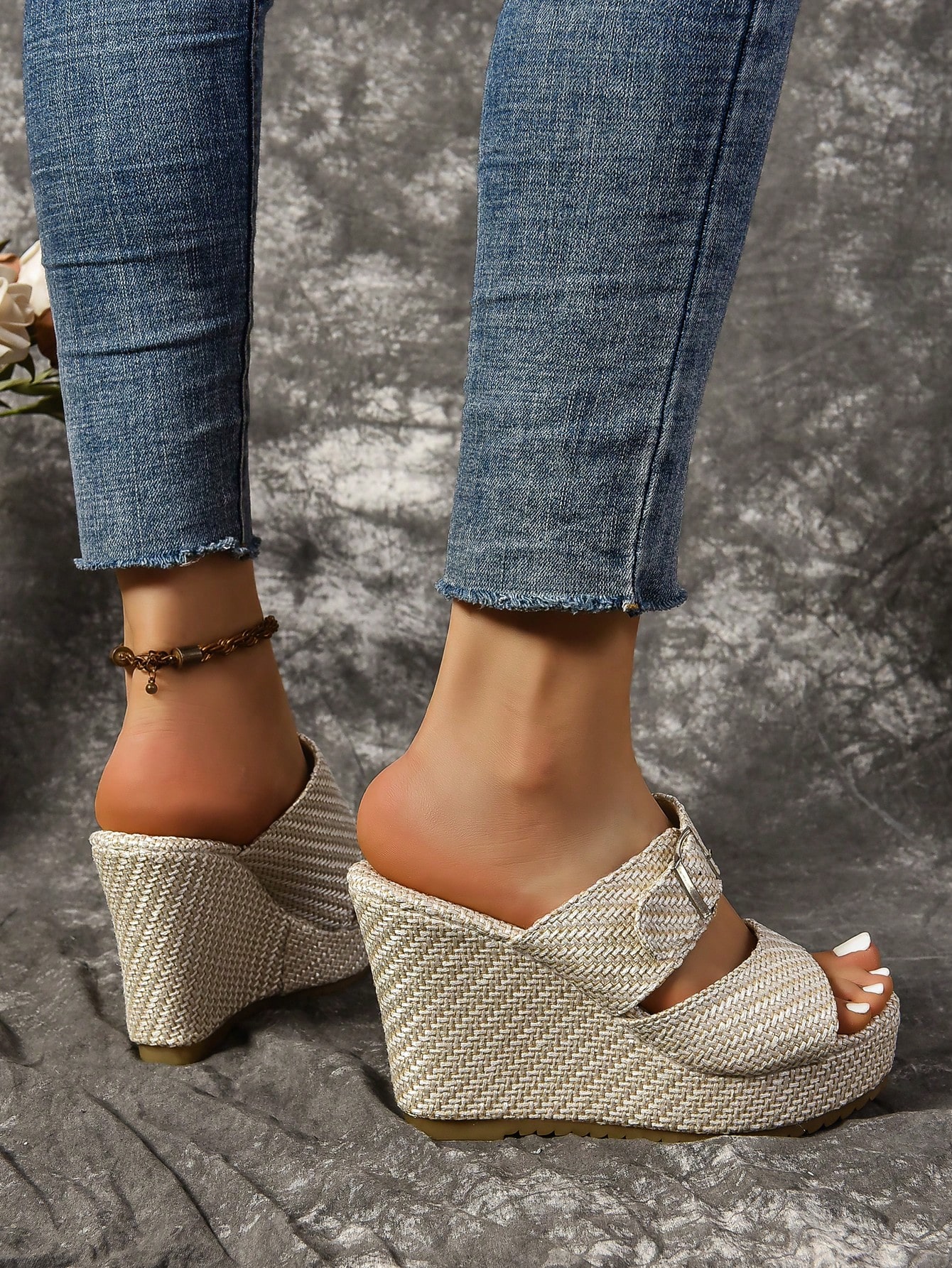 In Beige Women Wedges & Flatform