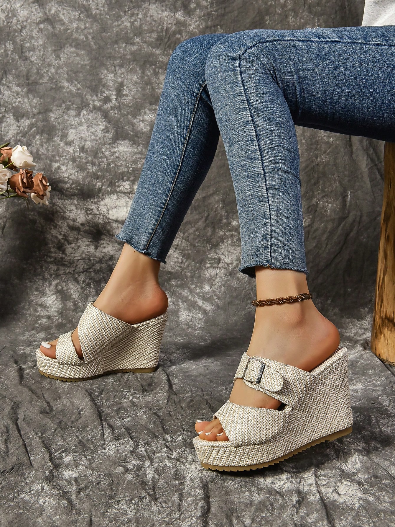 In Beige Women Wedges & Flatform