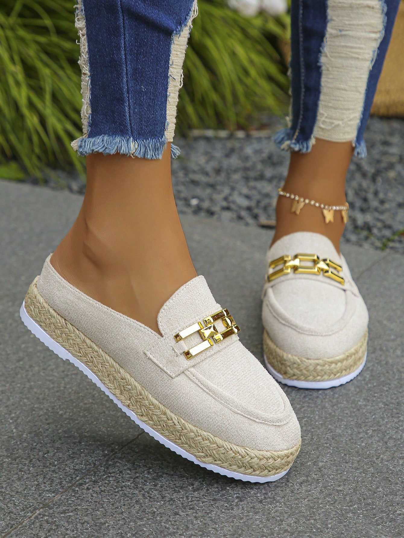 In Beige Women Wedges & Flatform