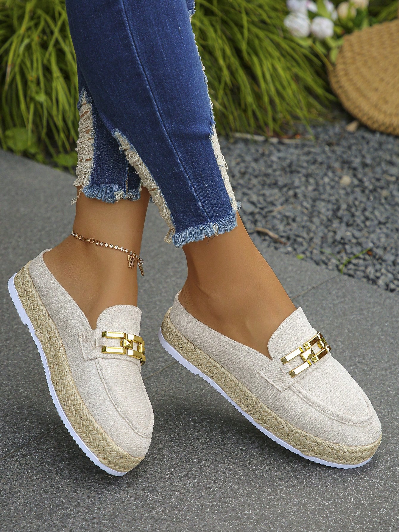 In Beige Women Wedges & Flatform