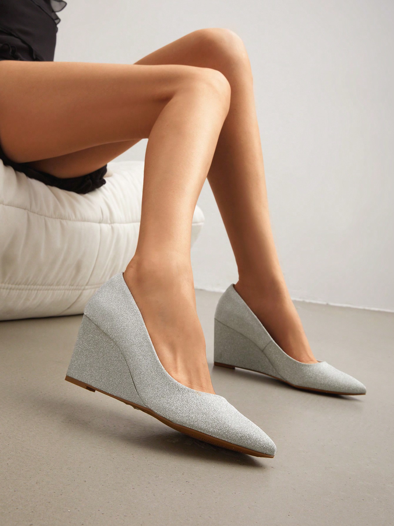 In Silver Women Wedges & Flatform