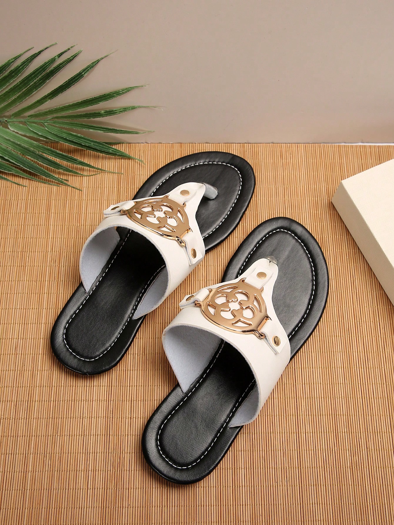 In Black and White Women Sandals