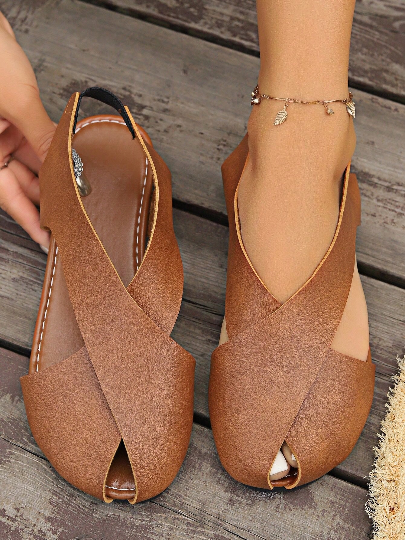 In Brown Women Flats