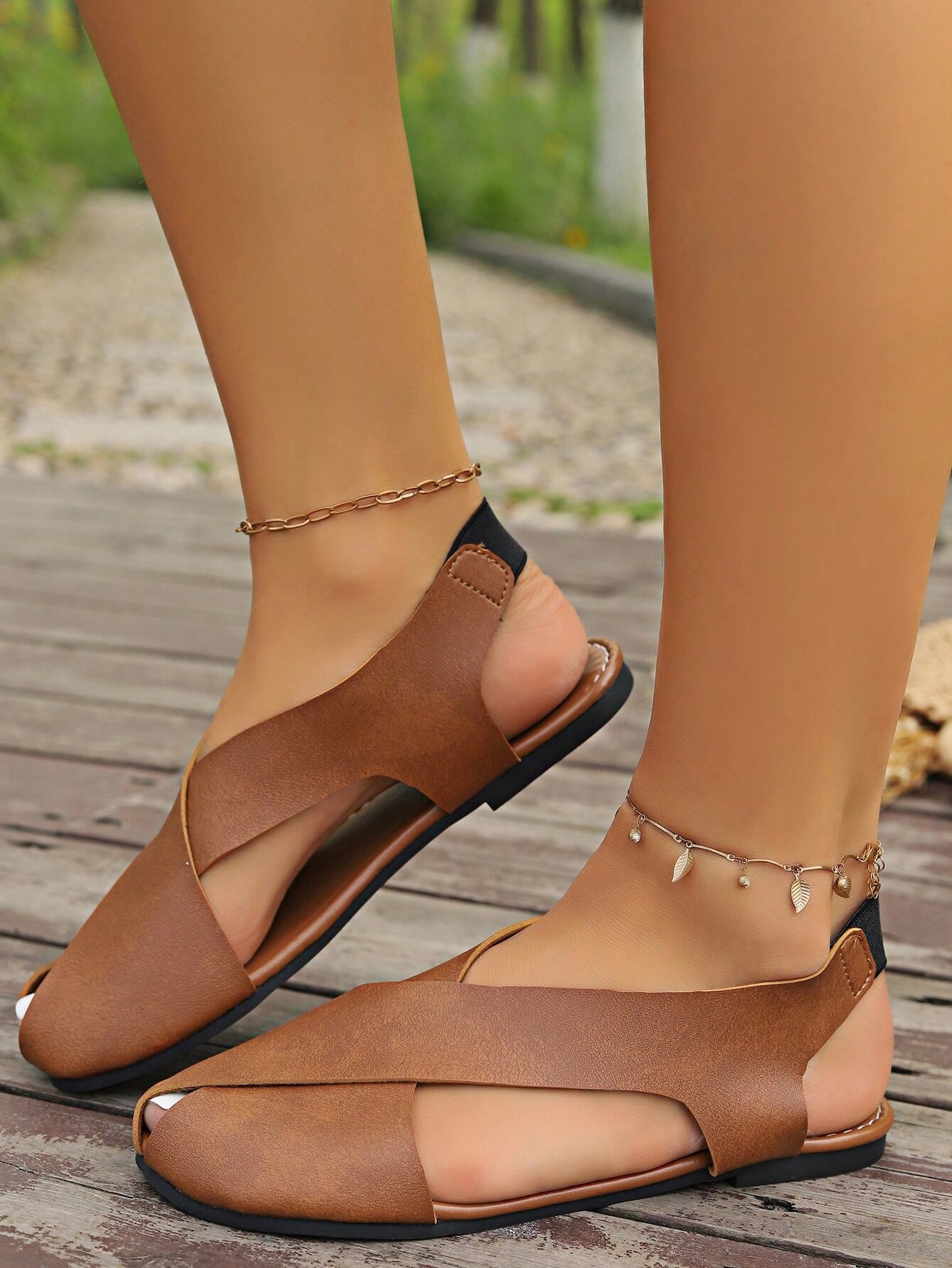 In Brown Women Flats