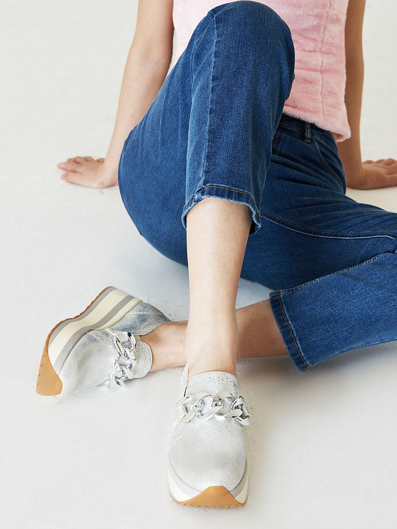 In Silver Women Wedges & Flatform