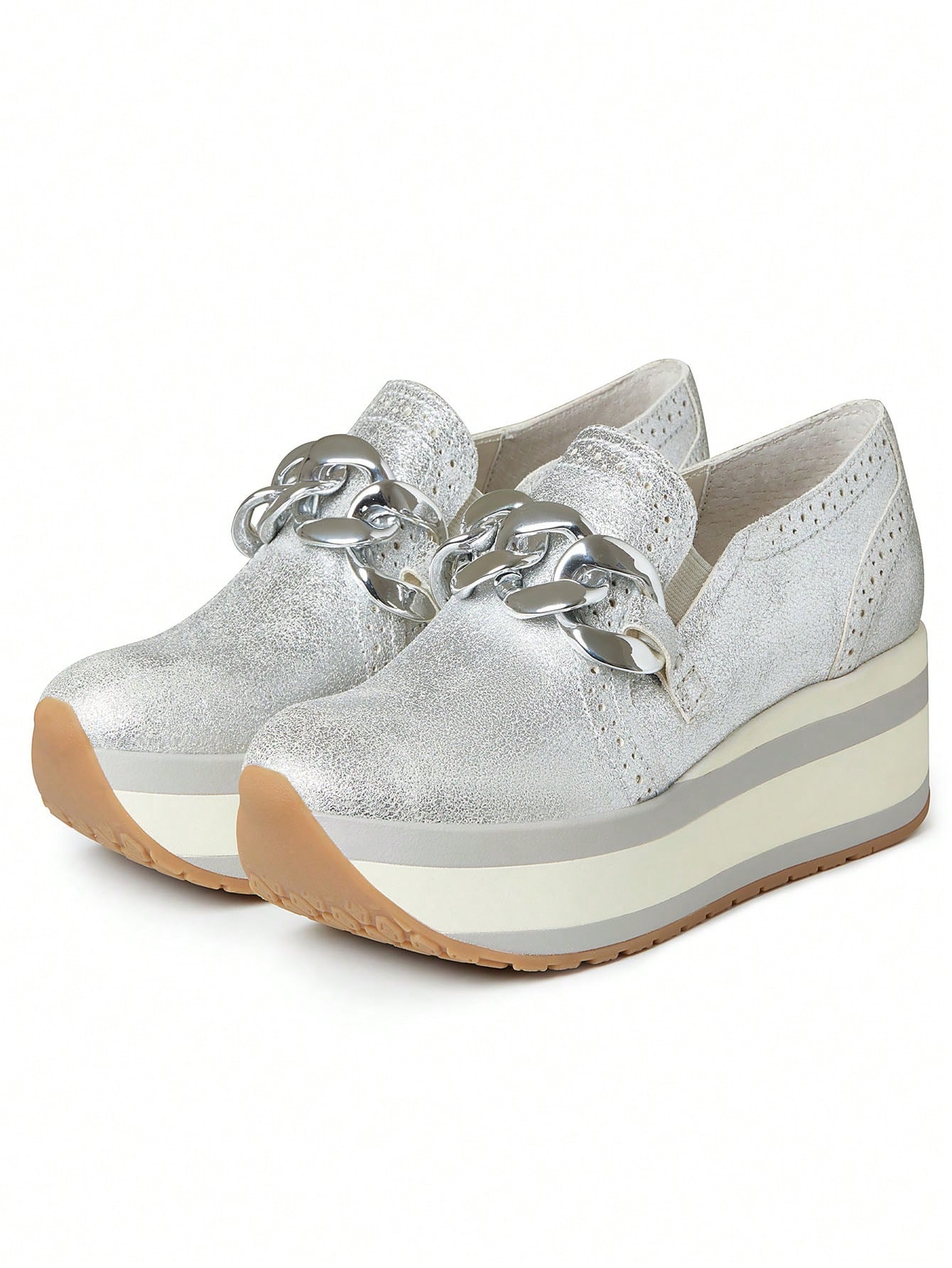 In Silver Women Wedges & Flatform