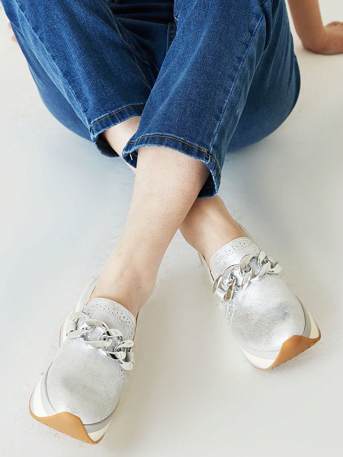 In Silver Women Wedges & Flatform