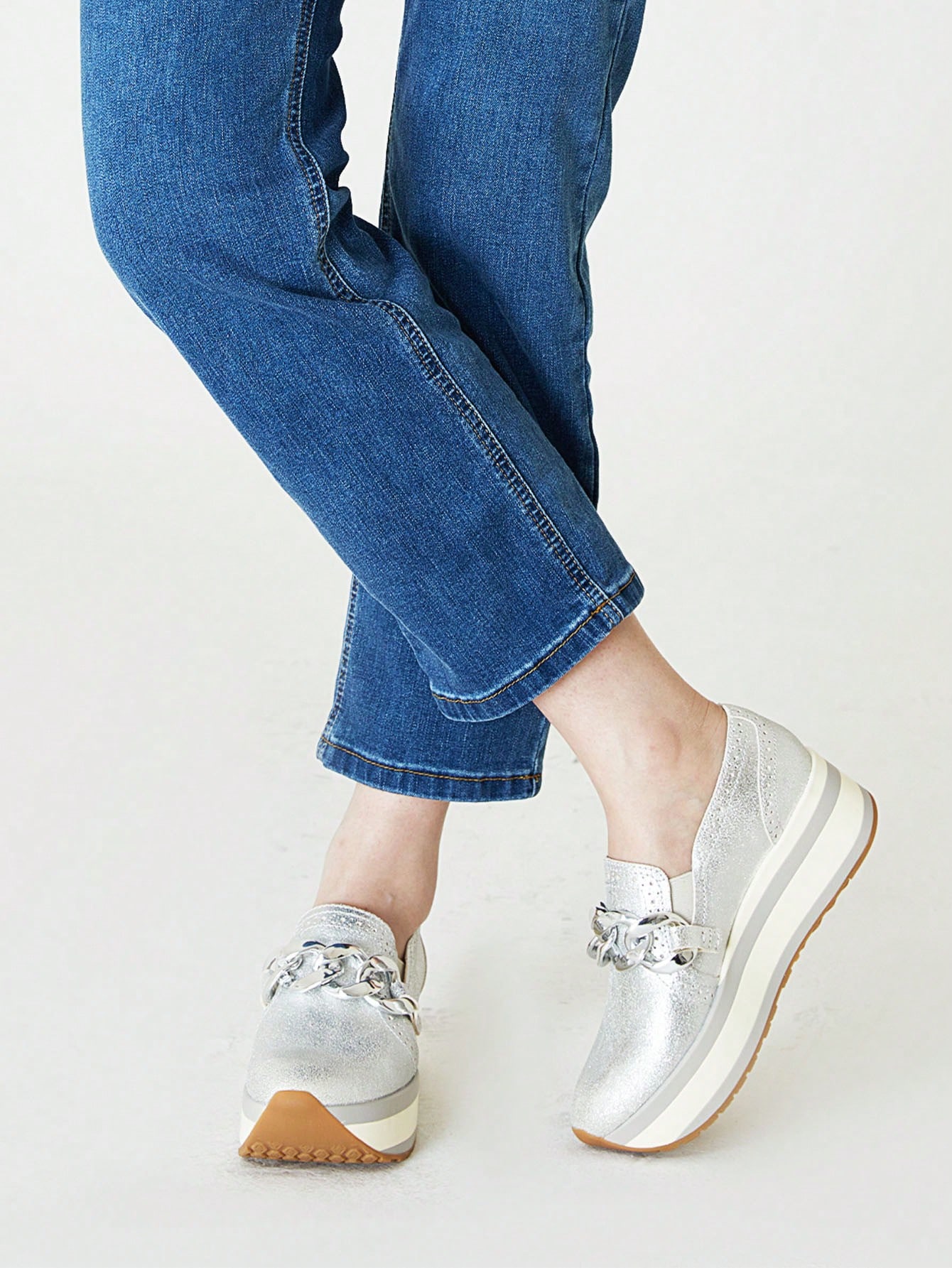 In Silver Women Wedges & Flatform