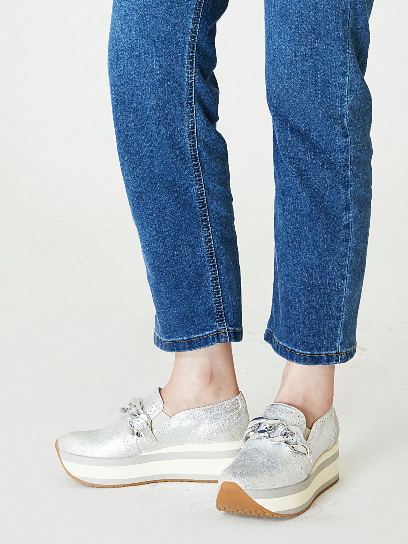 In Silver Women Wedges & Flatform