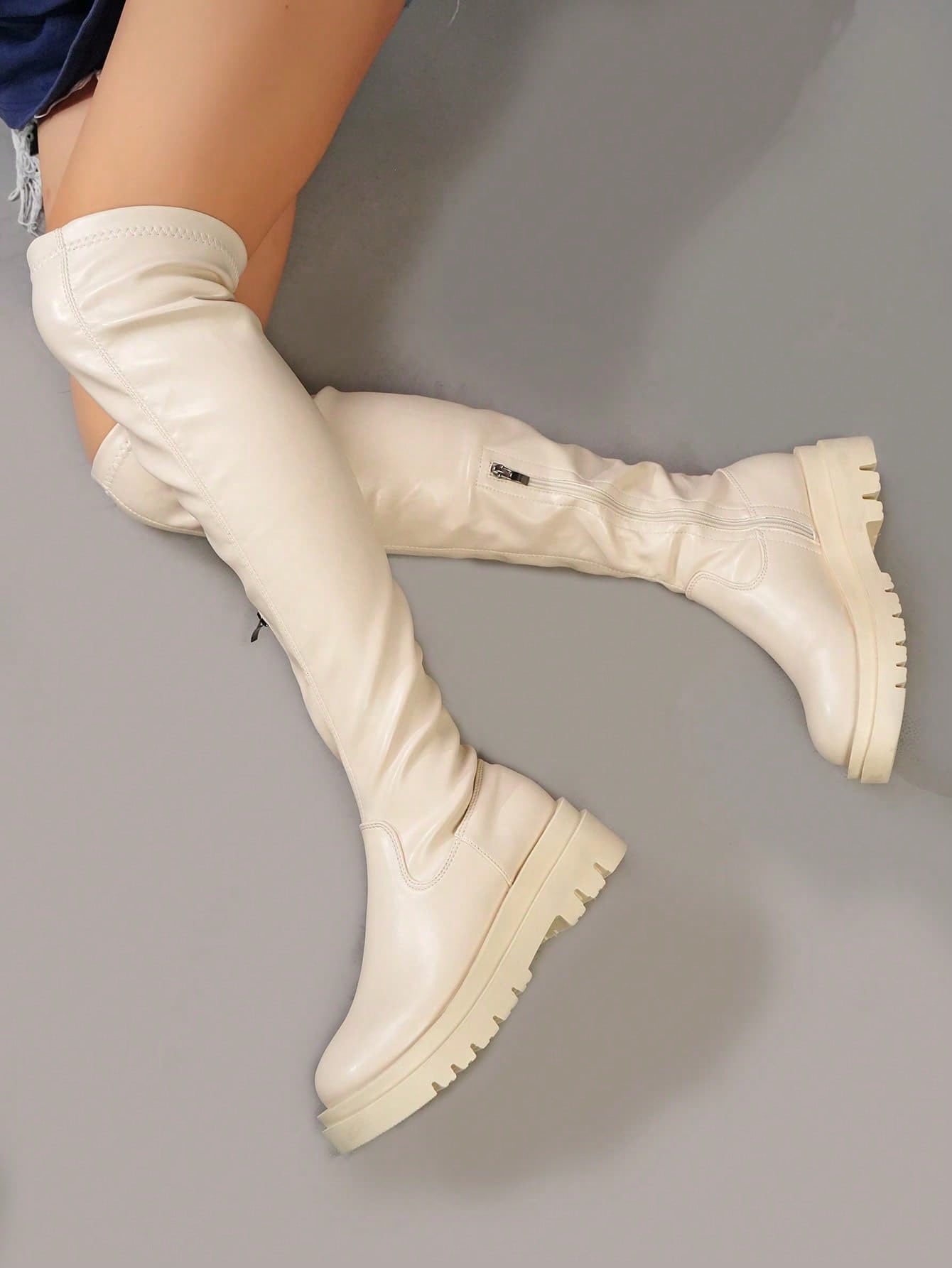 In Beige Women Fashion Boots