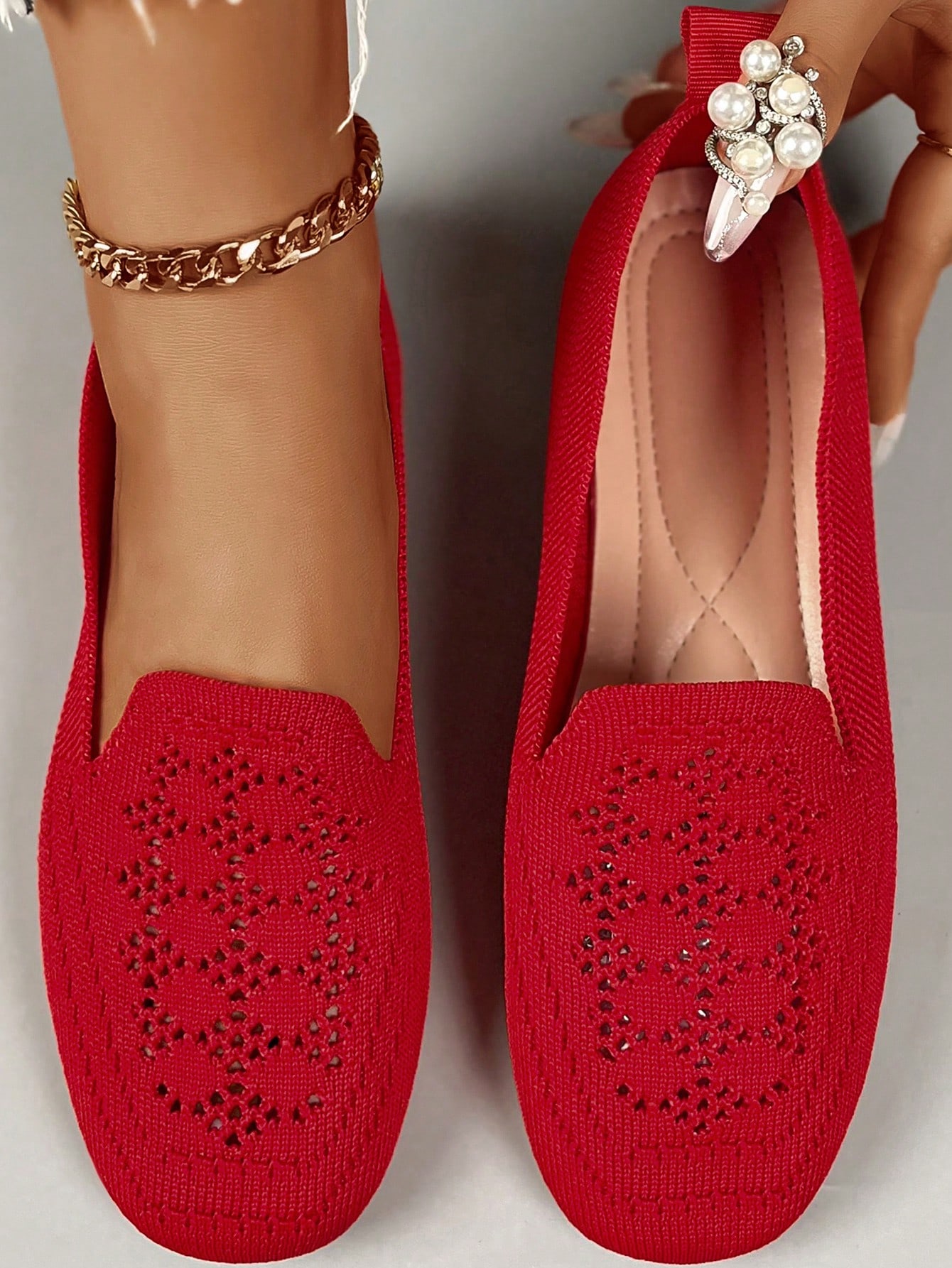 In Red Women Flats