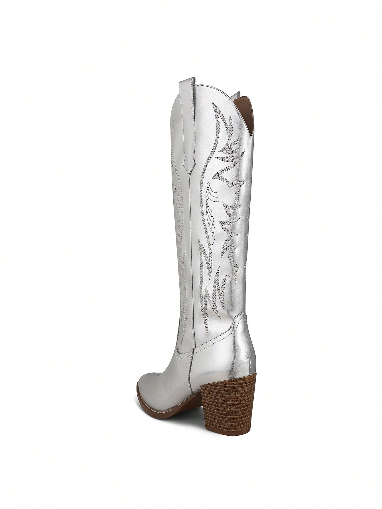 In Silver Women Knee-High Boots