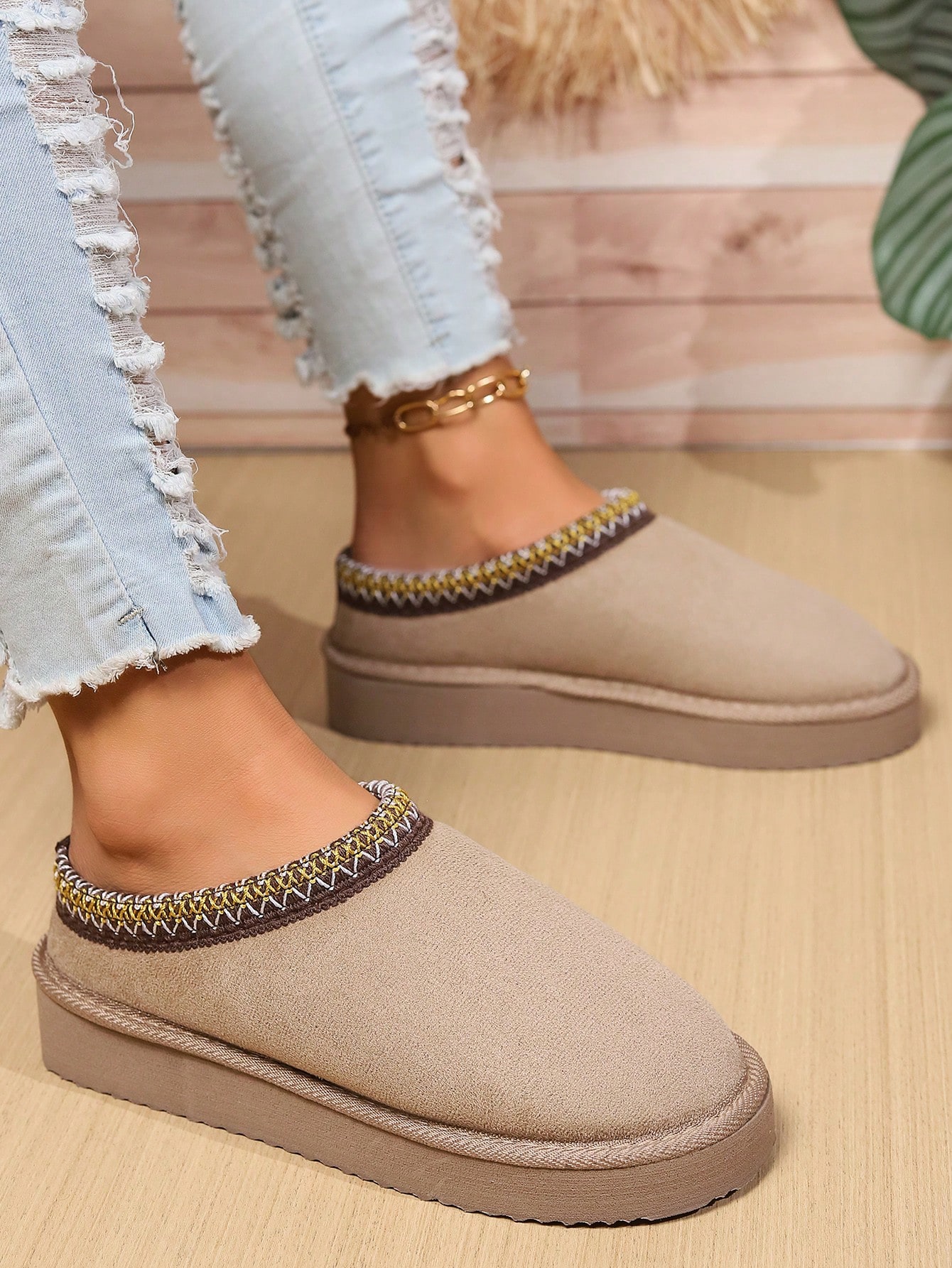 In Khaki Women Slippers