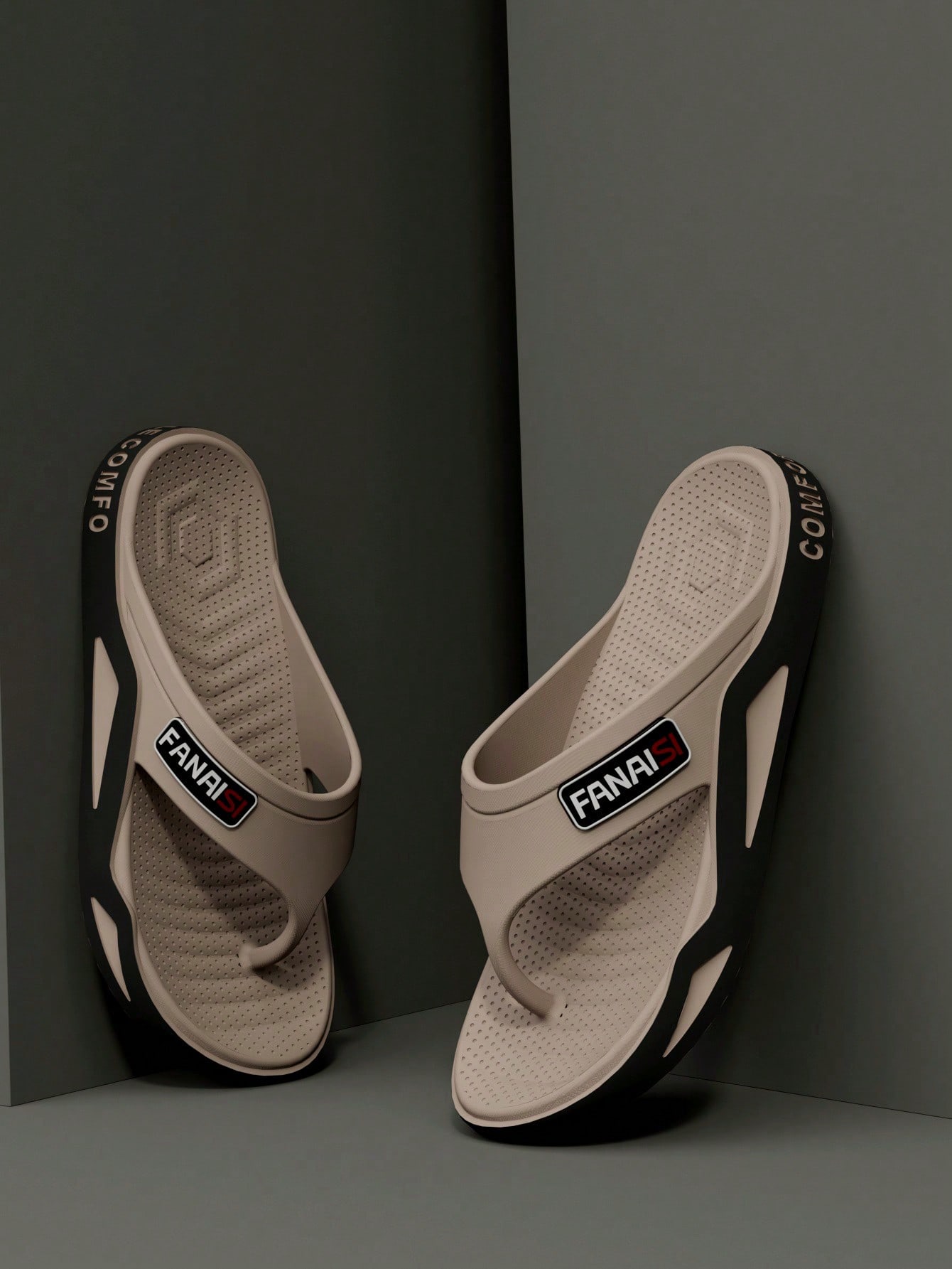 In Khaki Women Slides