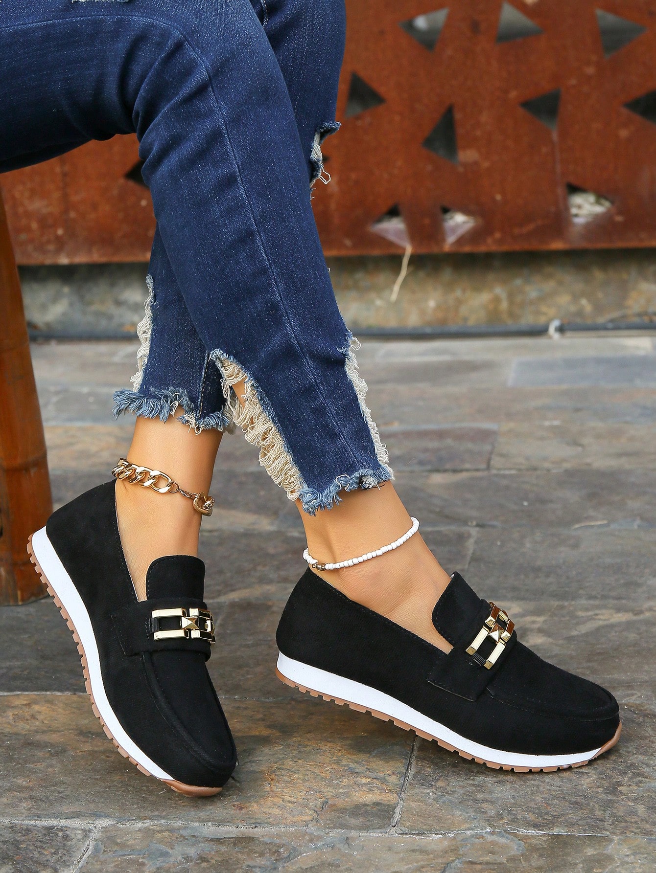 In Black Women Wedges & Flatform