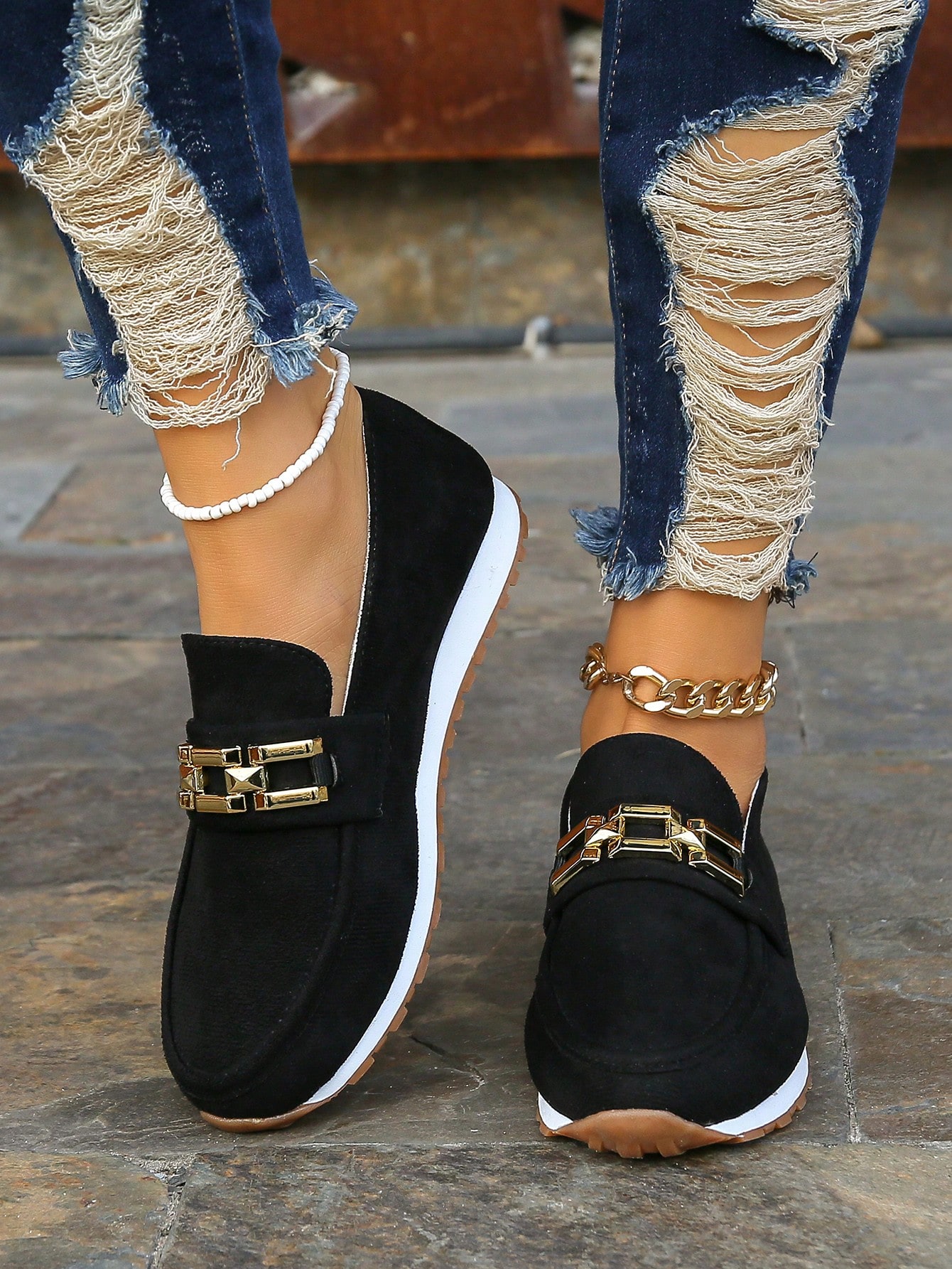 In Black Women Wedges & Flatform