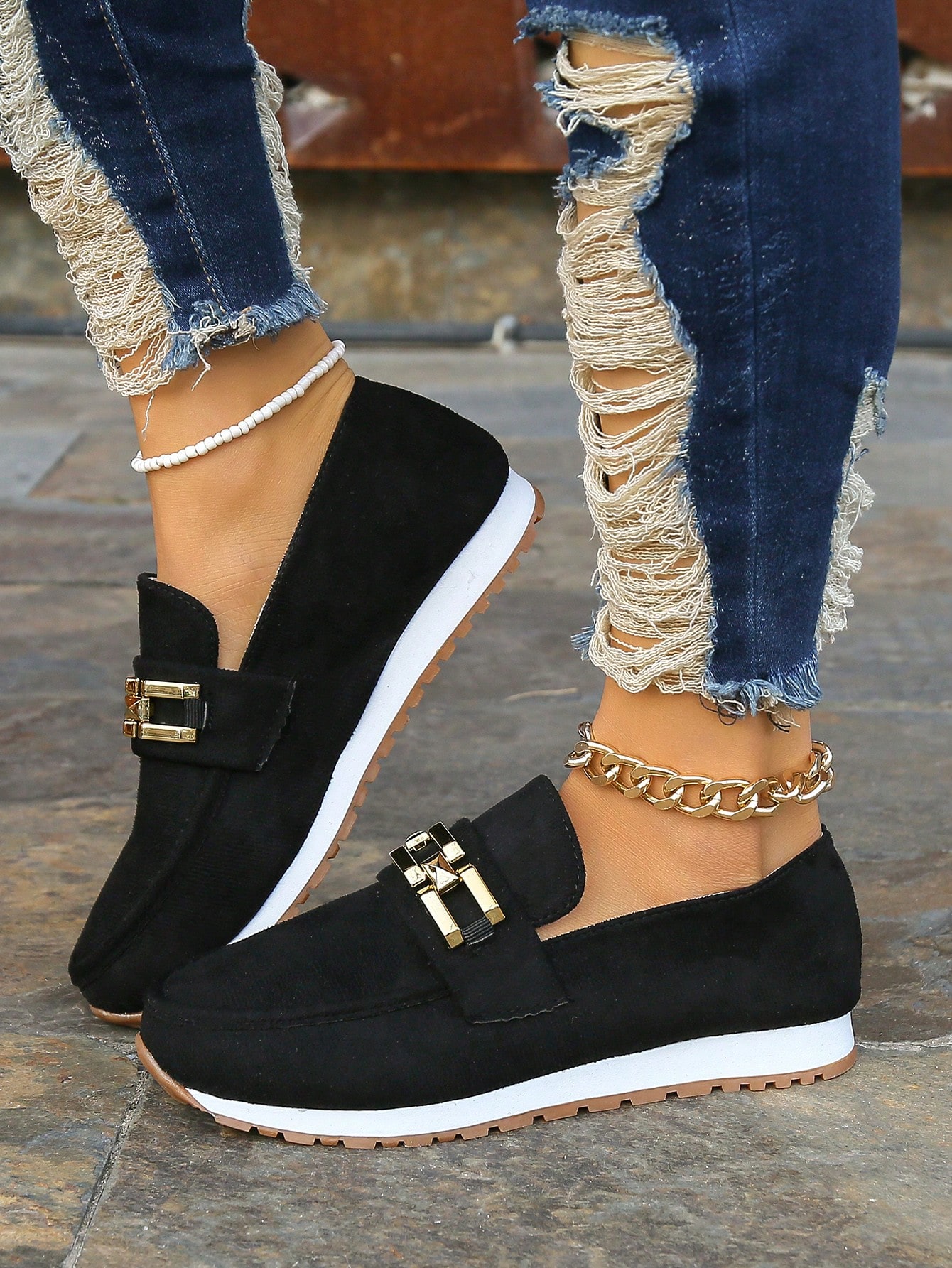 In Black Women Wedges & Flatform