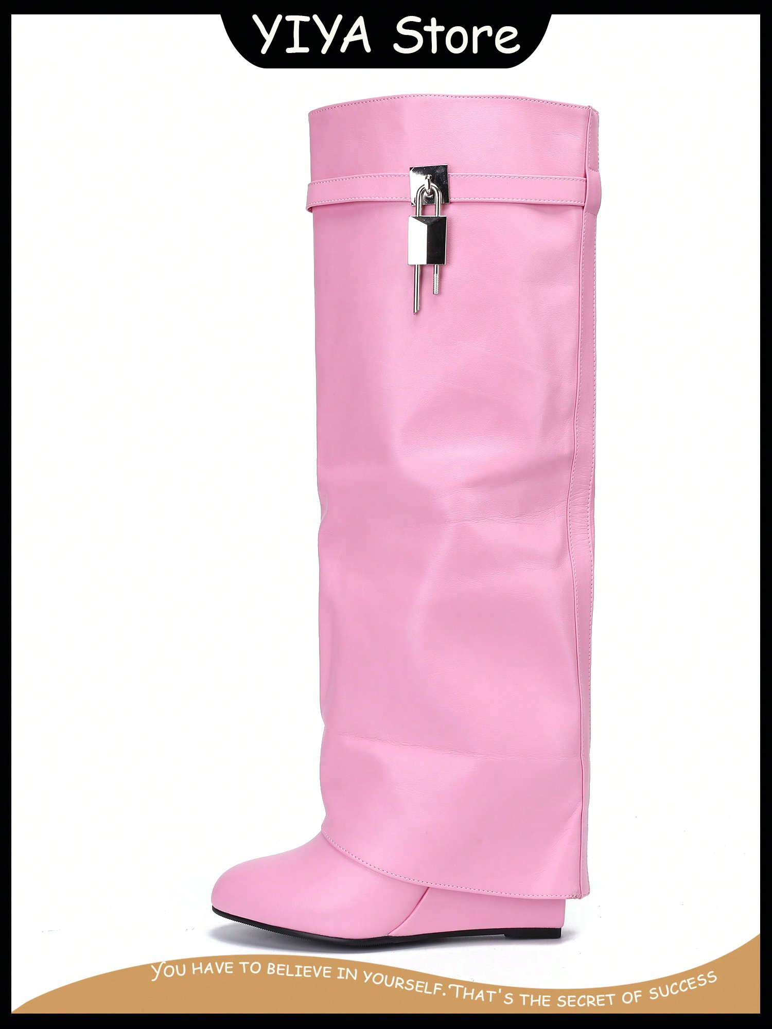 In Pink Women Knee-High Boots