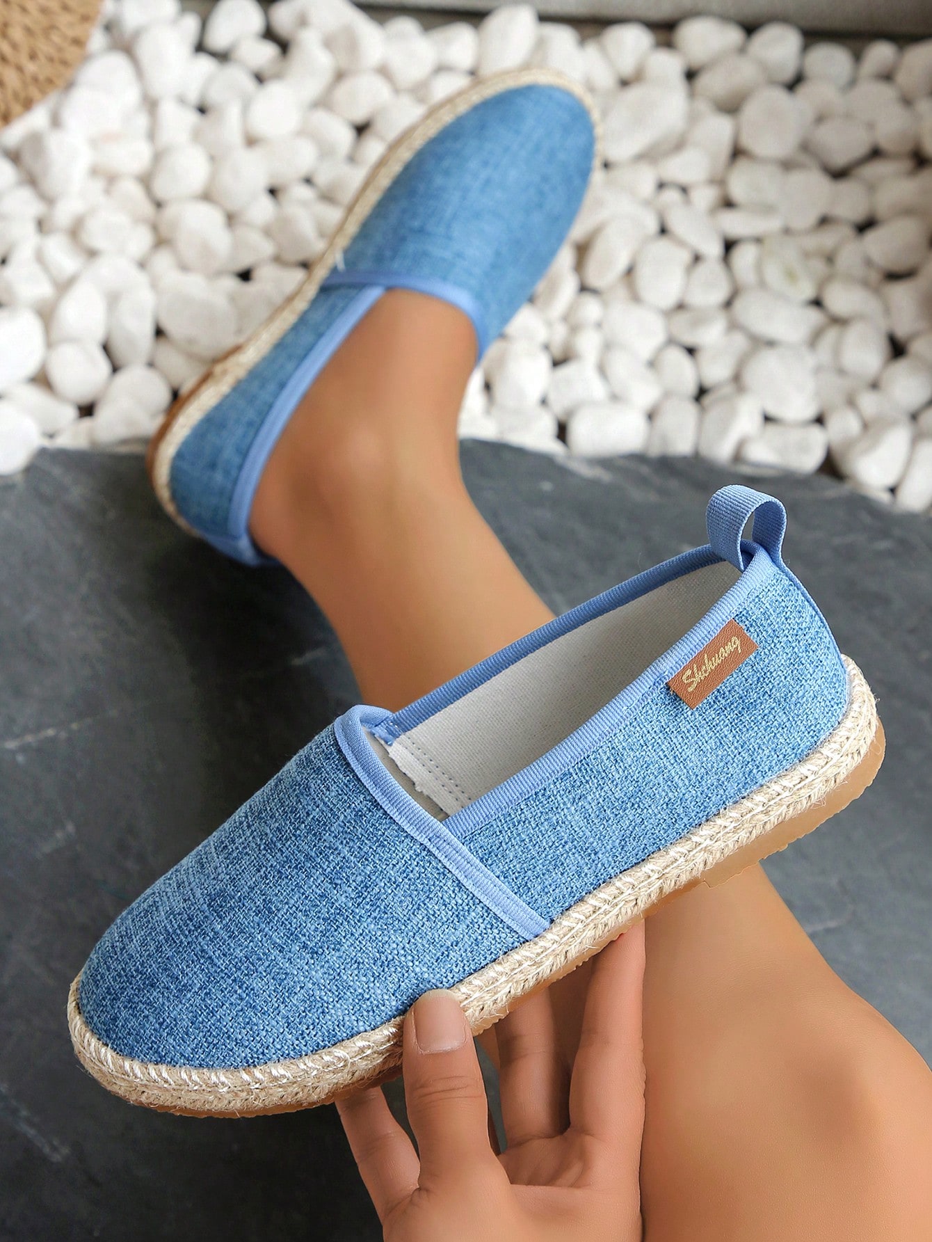 In Baby Blue Women Flats