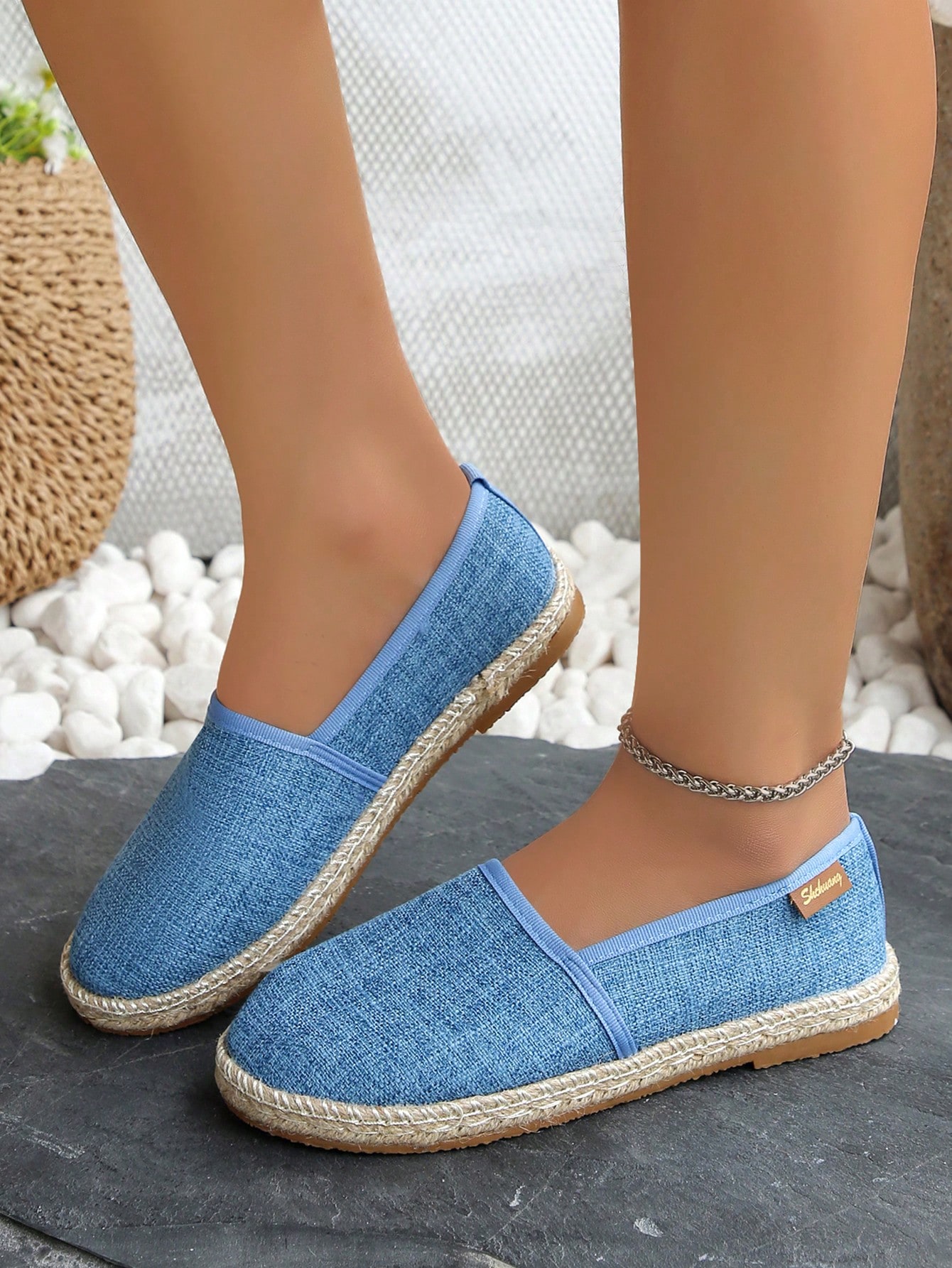 In Baby Blue Women Flats