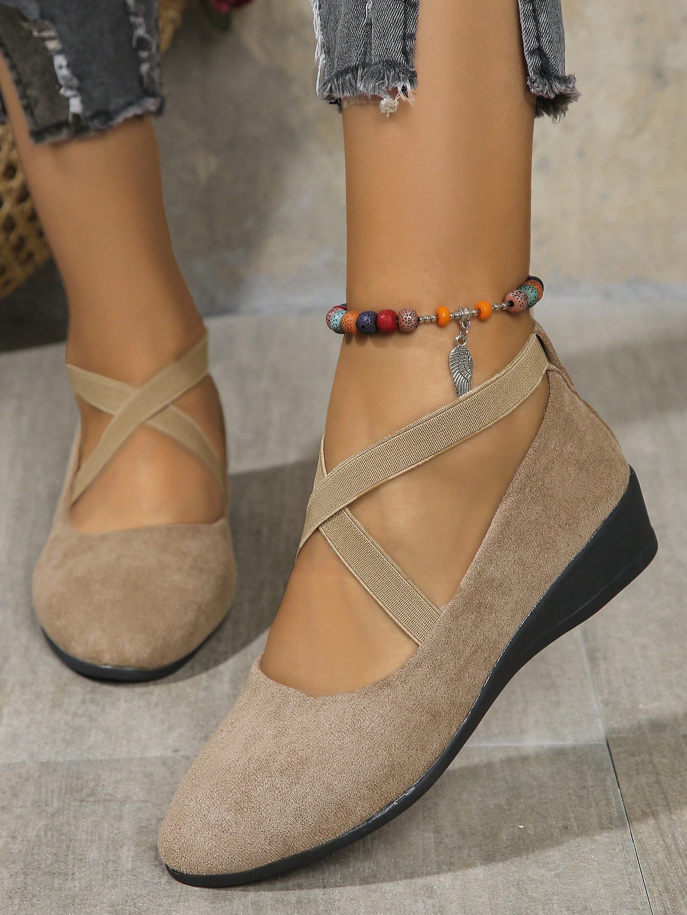 In Apricot Women Wedges & Flatform