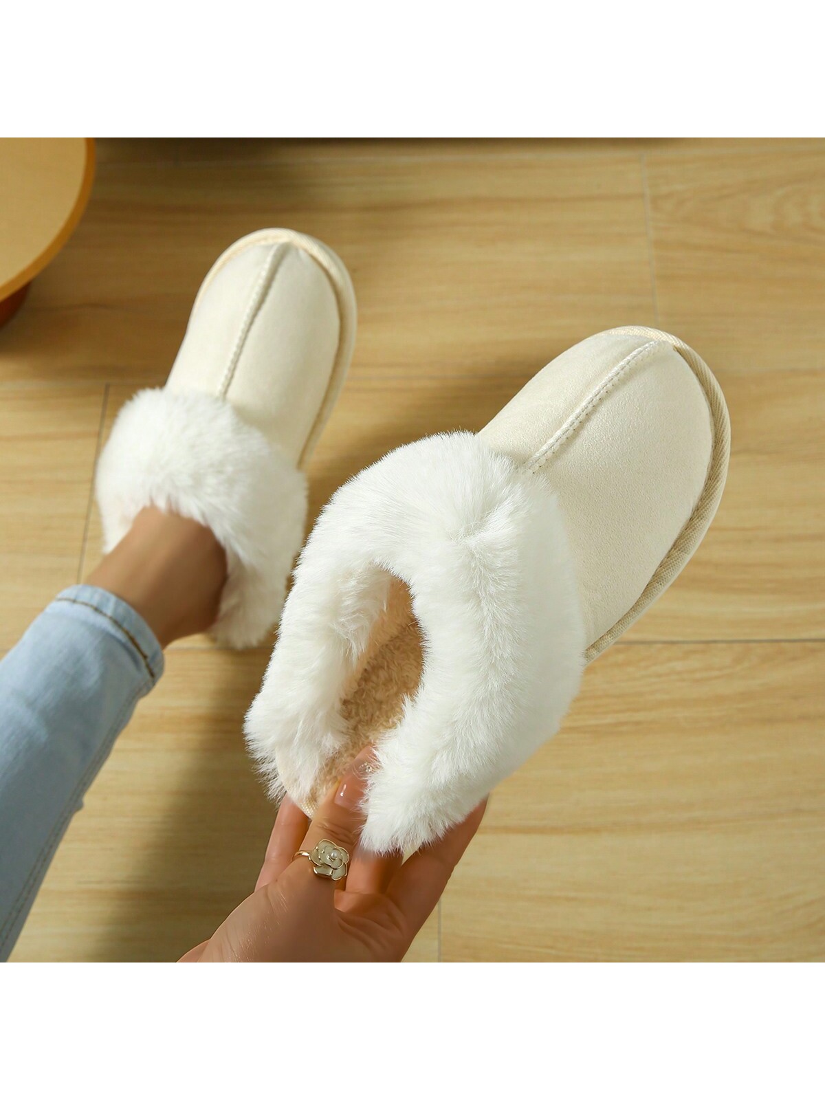 In Beige Women Home Slippers