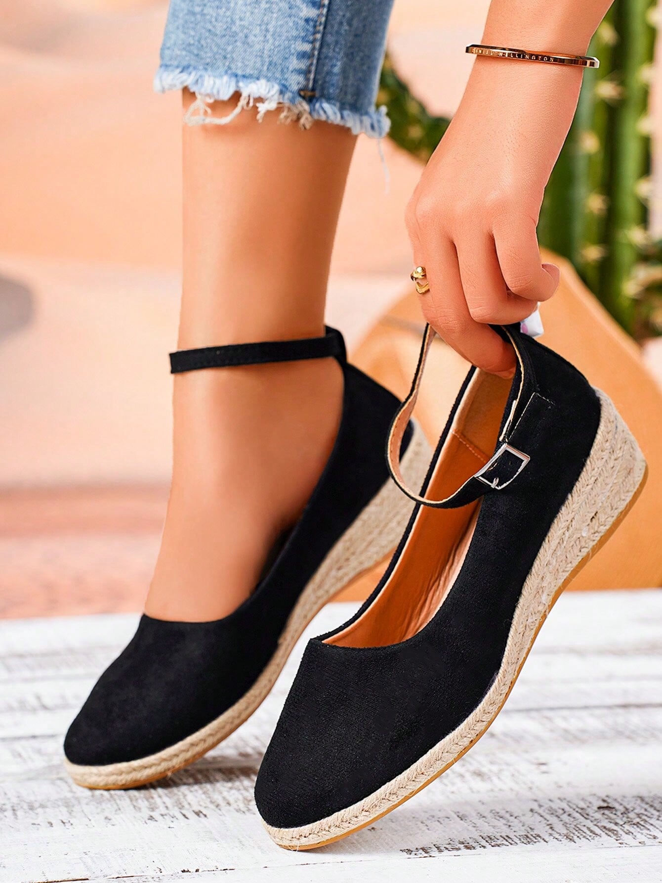 In Black Women Wedges & Flatform