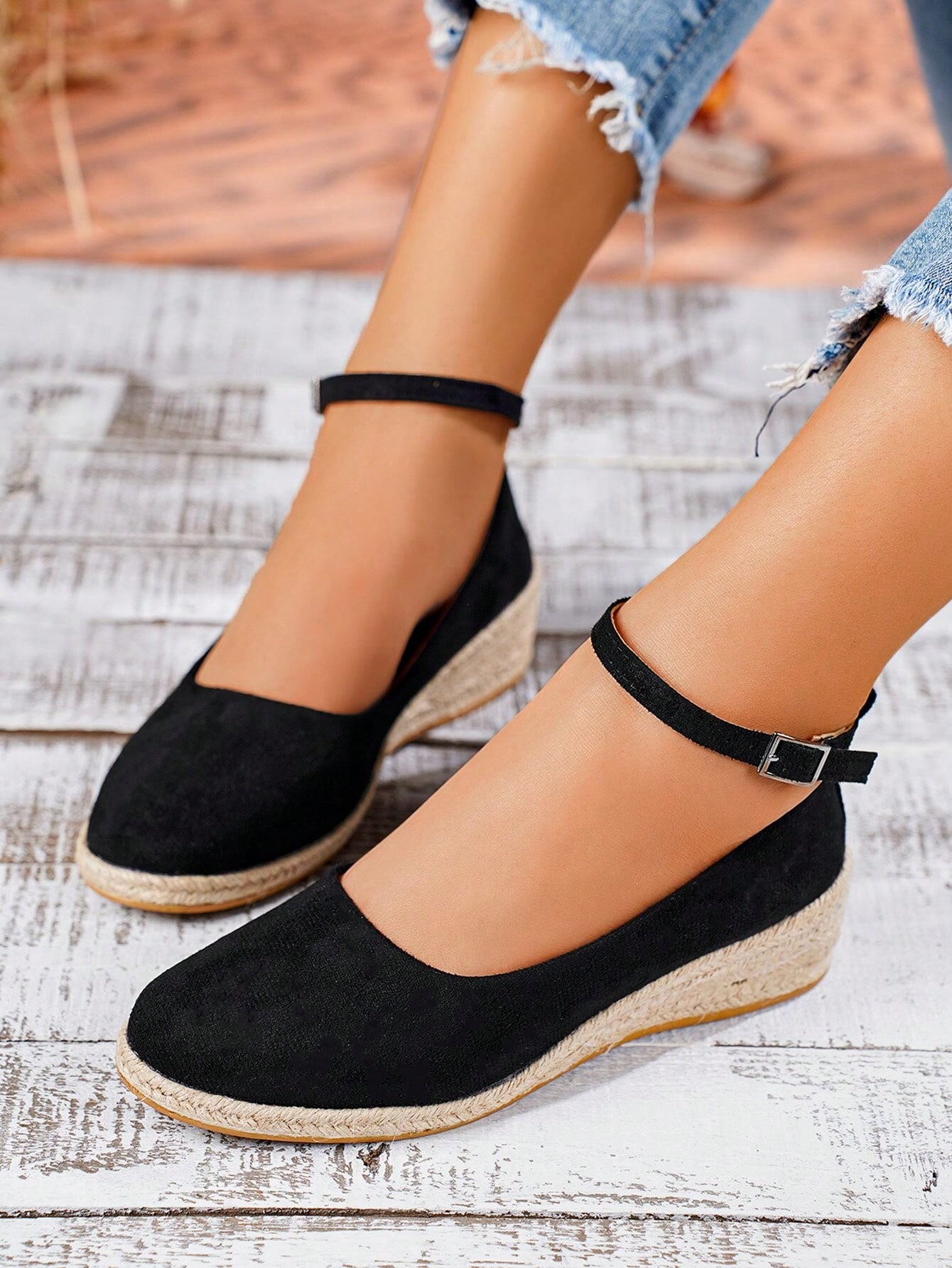 In Black Women Wedges & Flatform