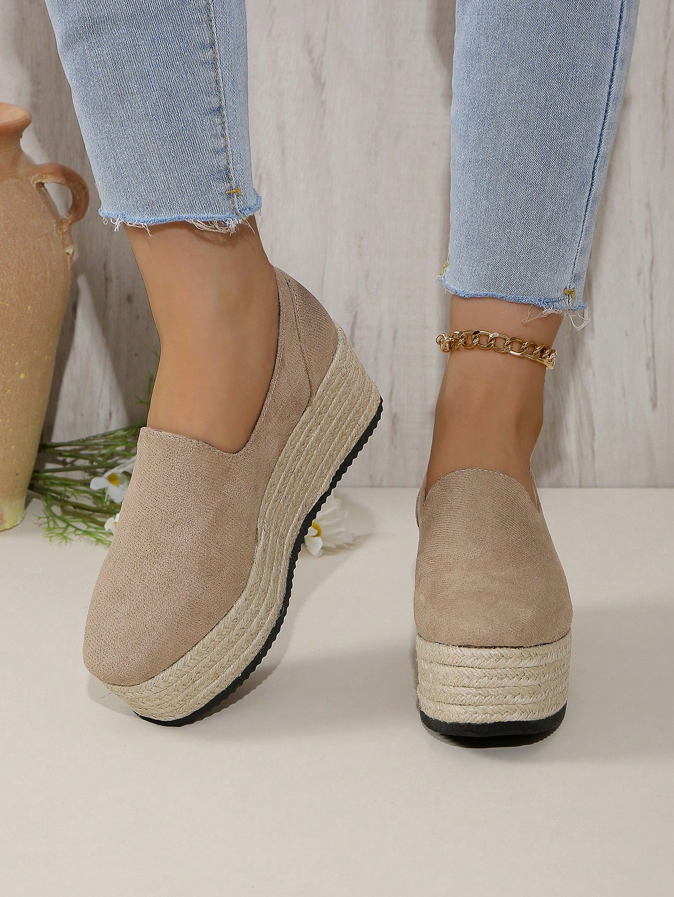 In Khaki Women Wedges & Flatform