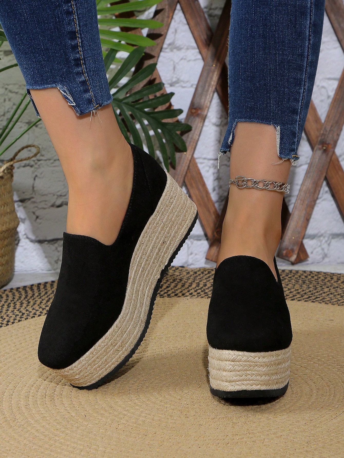 In Black Women Wedges & Flatform