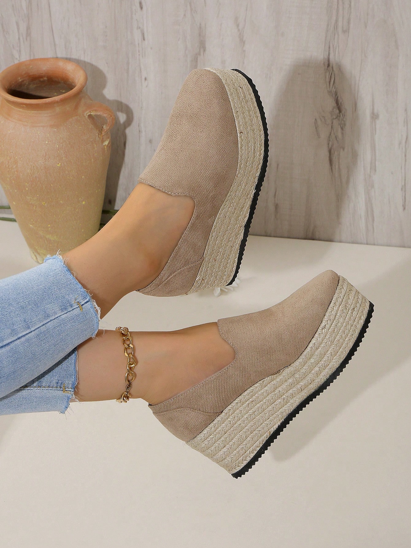 In Khaki Women Wedges & Flatform