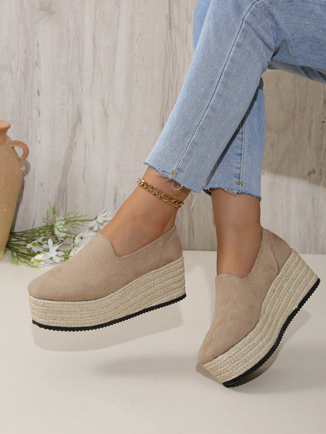 In Khaki Women Wedges & Flatform