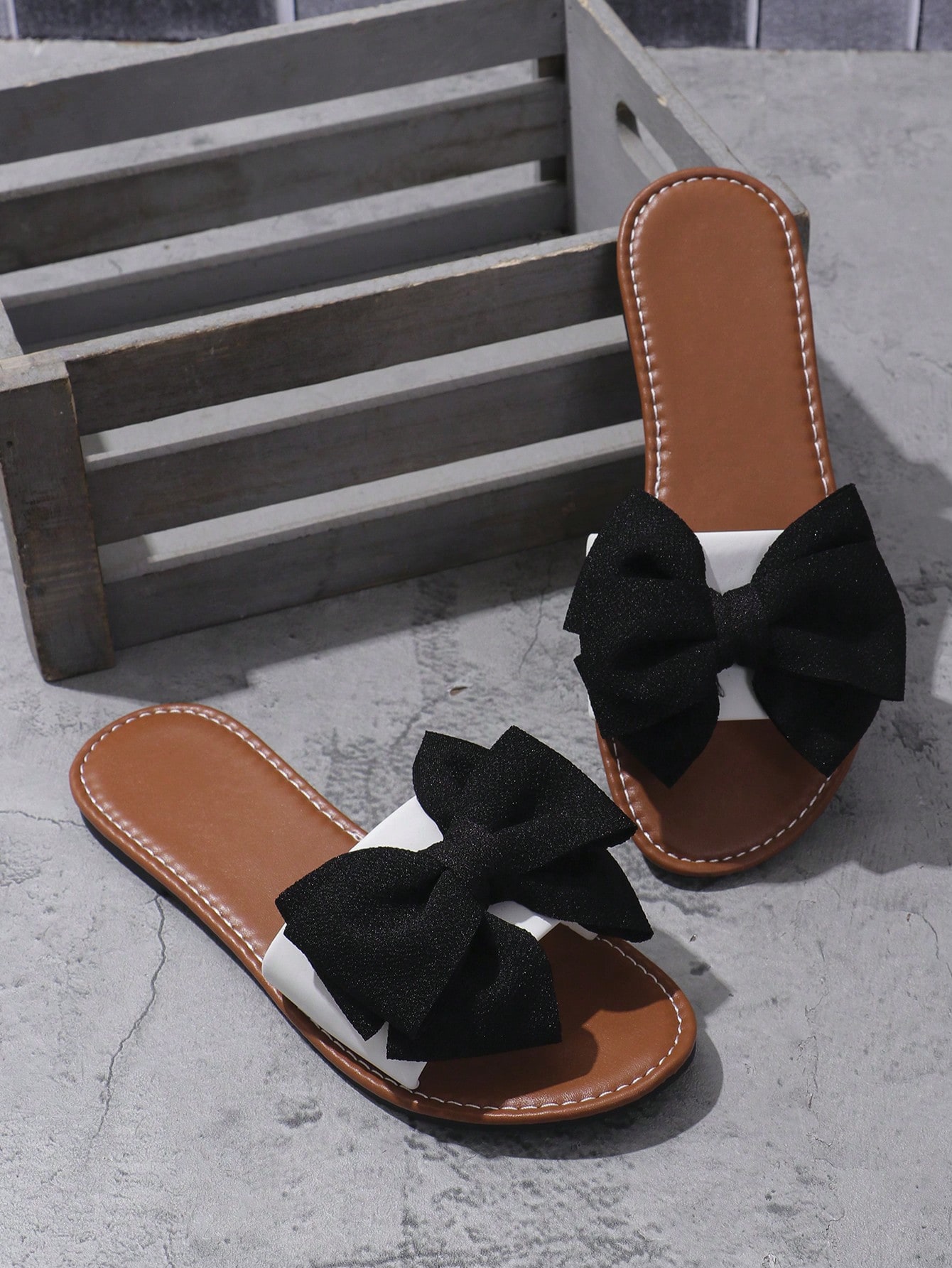 In Black and White Women Sandals