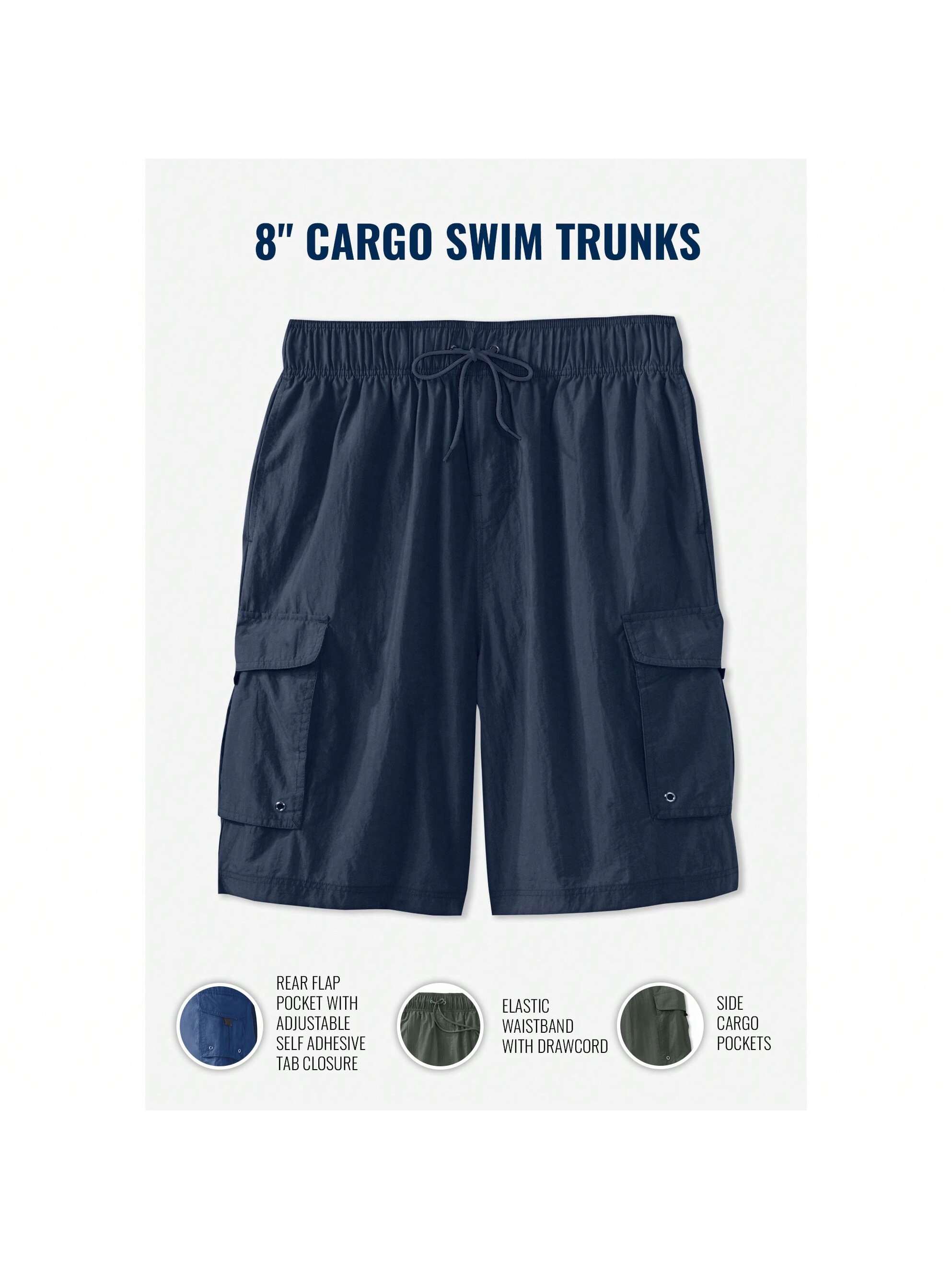 Men Plus Size Swim Shorts