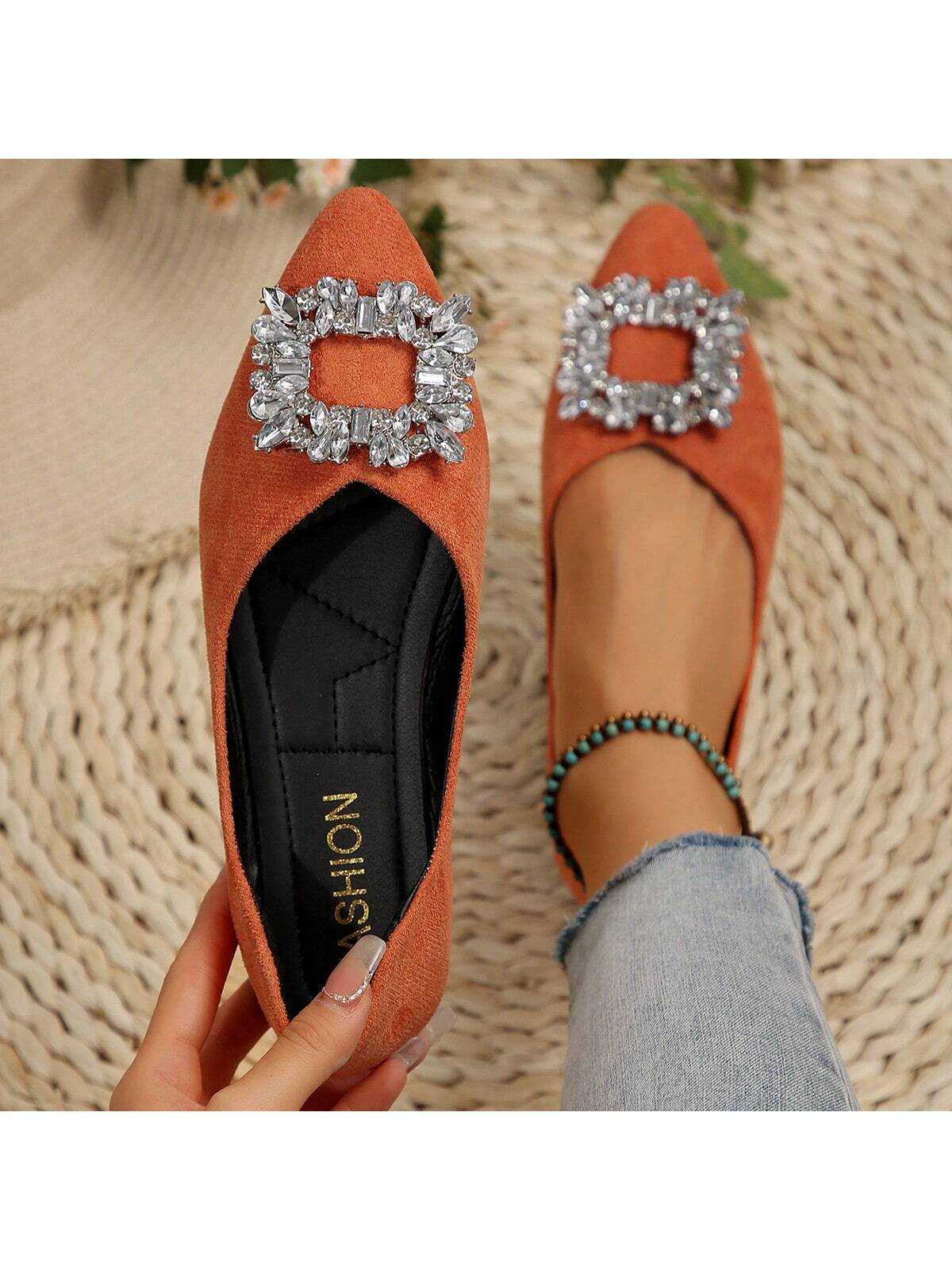 In Orange Women Flats