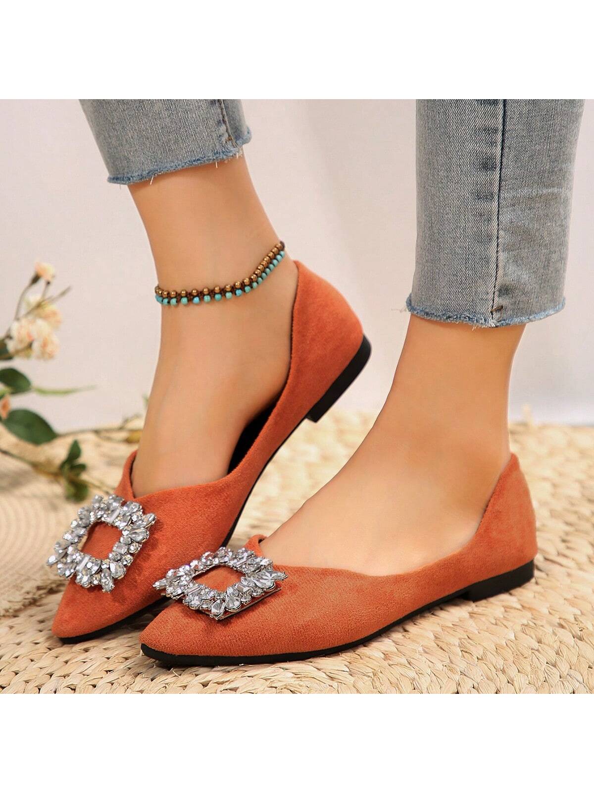 In Orange Women Flats